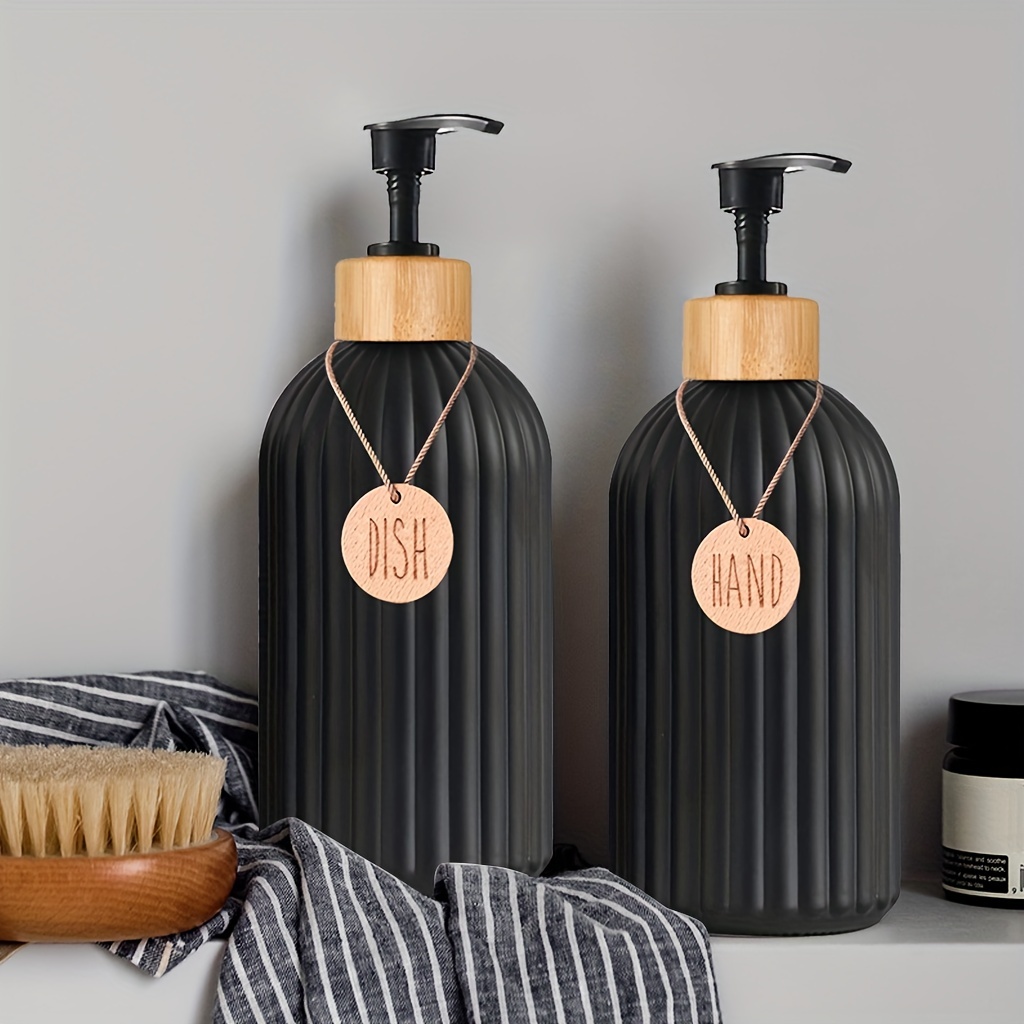 Stylish Dish Soap Dispenser Set Countertop Hands Soap and Dish Soap
