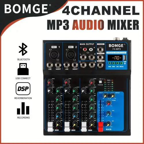 Depusheng M4 Mixeur Audio 4 Canaux Console De Mixage Audio - Temu