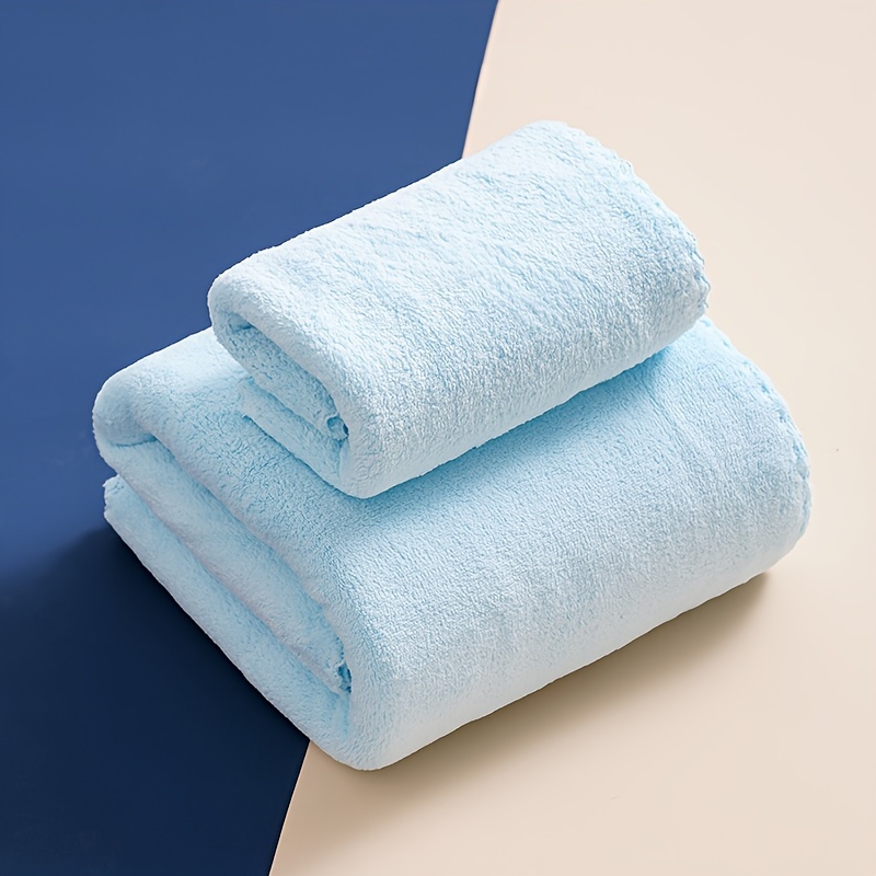  LSZA - Toalla de baño, toalla grande de algodón para ducha,  toallas gruesas, para el hogar, baño, hotel, para adultos y niños, toallas  de playa, juego de 2 piezas : Hogar
