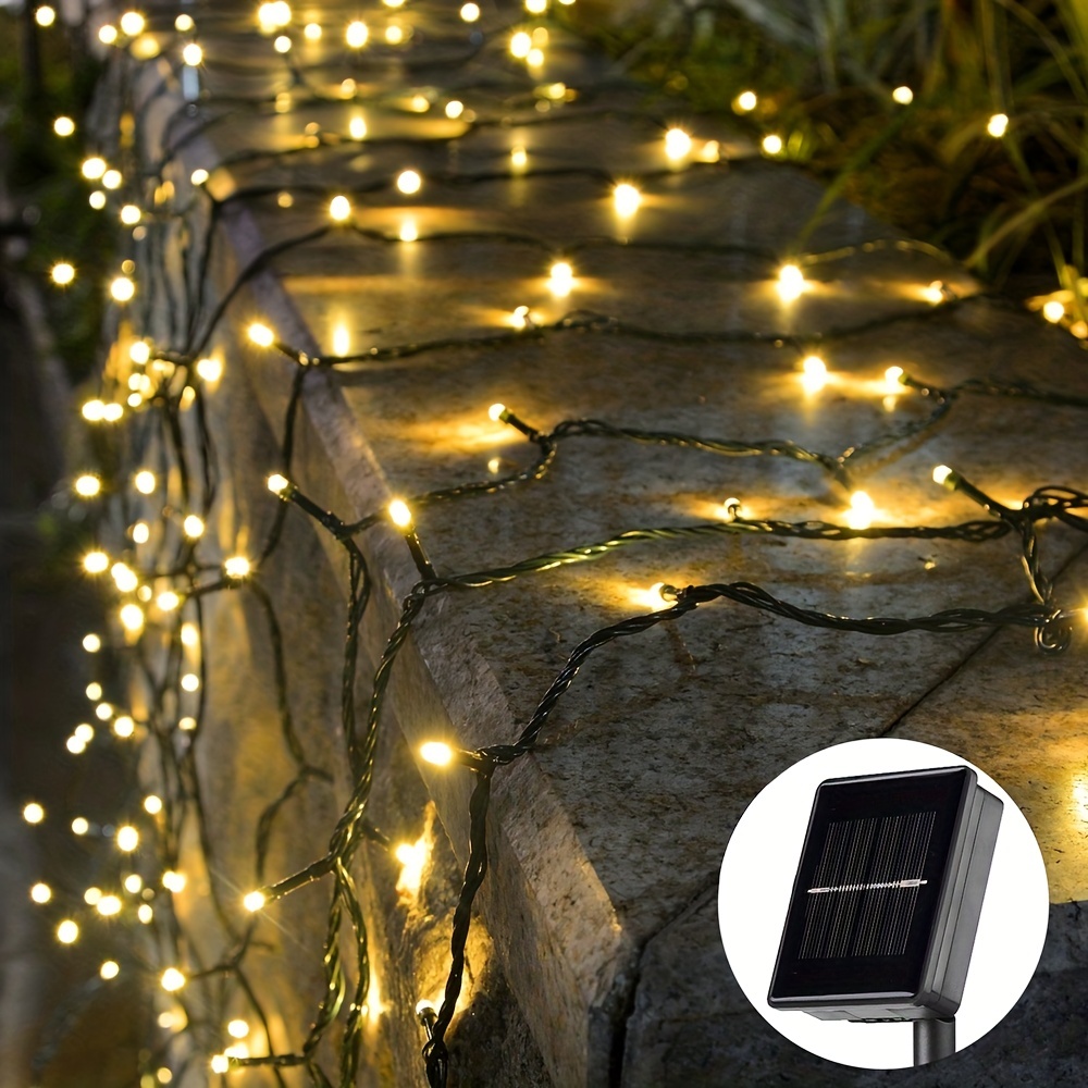 1pc Solar Outdoor Christmas Lights 72.2FT 200 LED Waterproof Solar String  Lights, 8 Modes Solar Lights Outdoor For Garden, Patio, Party, Tree, Wedding