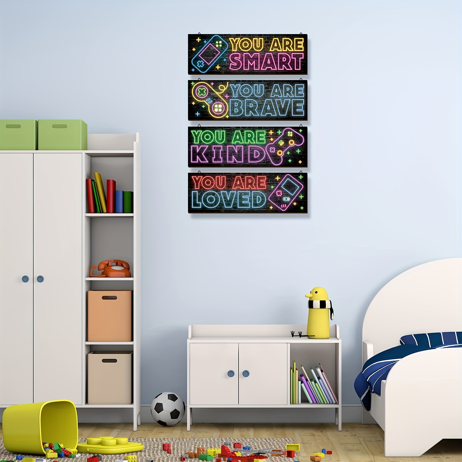 Neon Gaming Posters for Boys Room Decor,Gaming Room Decor,Boys Bedroom  Decor,Gamer Decor,Inspirational Posters for Video Game Room,Game Room
