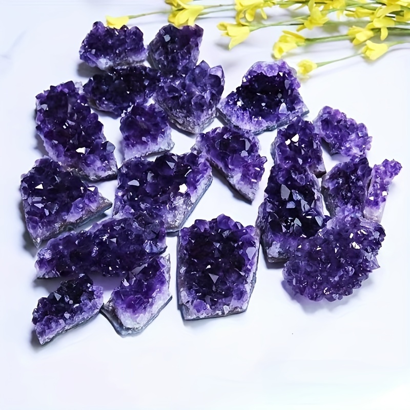 16 Styles Purple Natural Stone Amethyst Jades Frost Cracked - Temu