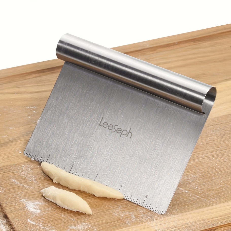 Stainless Steel Dough Scraper Pastry Cutter Chopper and Silicone Bowl Scrap