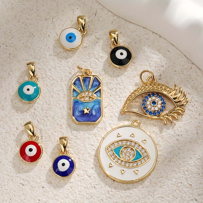 Amuleto de cuentas de mal de ojo azul turco, delicado colgante de cristal  azul para el hogar, protección de la suerte, decoración para colgar en la