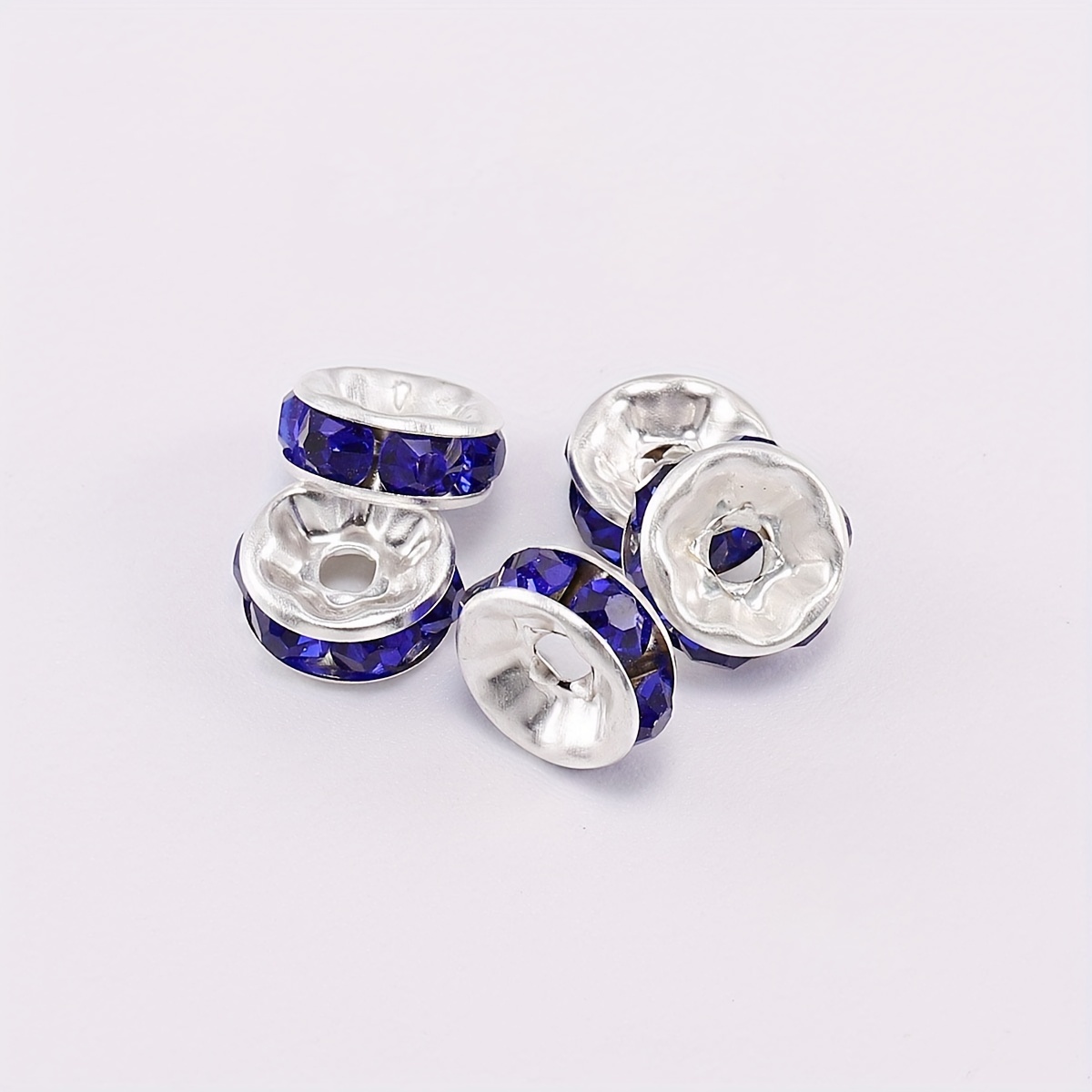 100pcs Clear Czech Rhinestone Rondelle Beads 💎 – RainbowShop for Craft