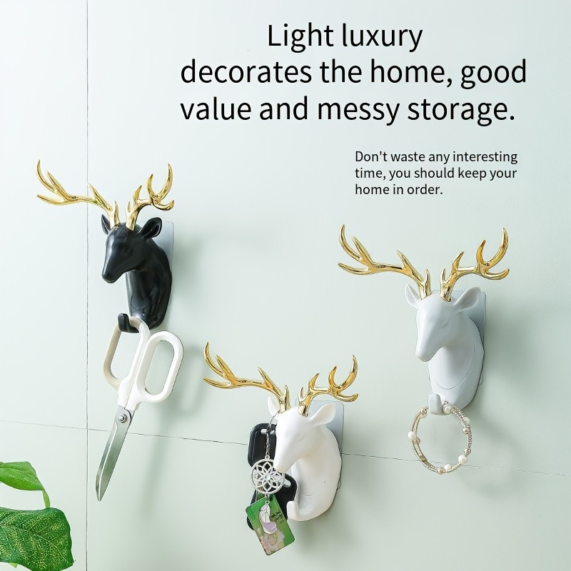 American Antler Decorative Hook Self-Adhesive Punch-Free Wall