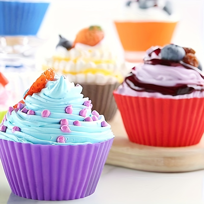 12/24 Uds. Moldes Muffins Silicona Vasos Cupcakes Forros - Temu