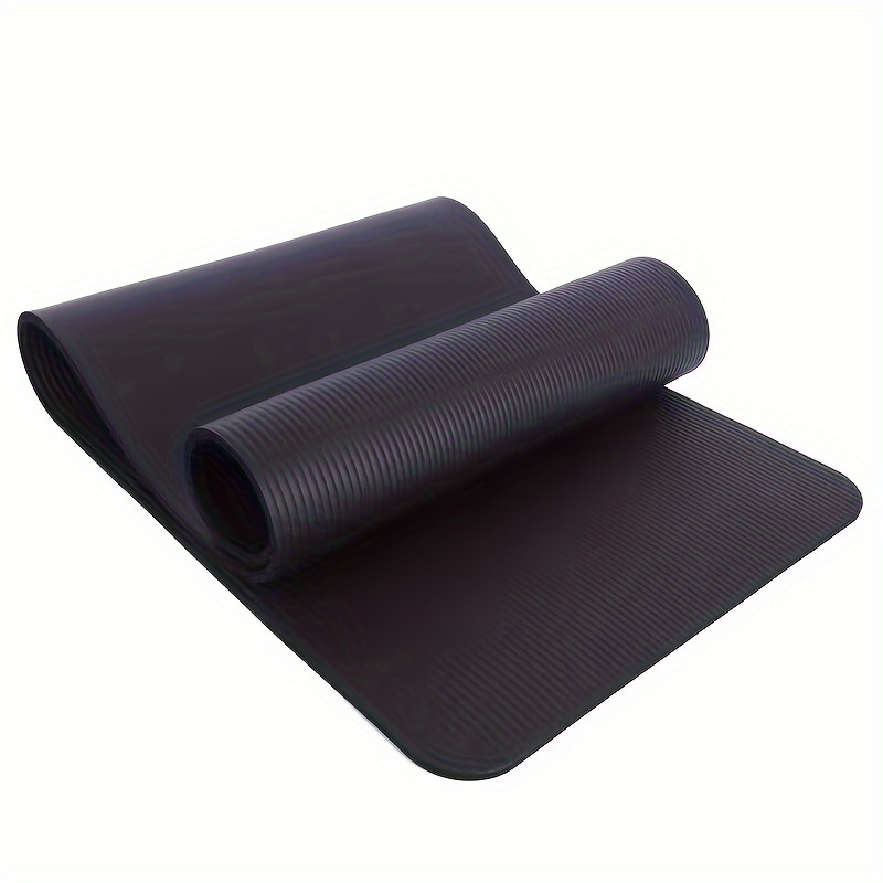 Solid Color Striped Yoga Mat Non Slip Thicken Fitness Mat - Temu