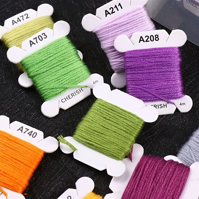 Colors Diy Cotton Embroidery Thread Multi-color Embroidery Yarn