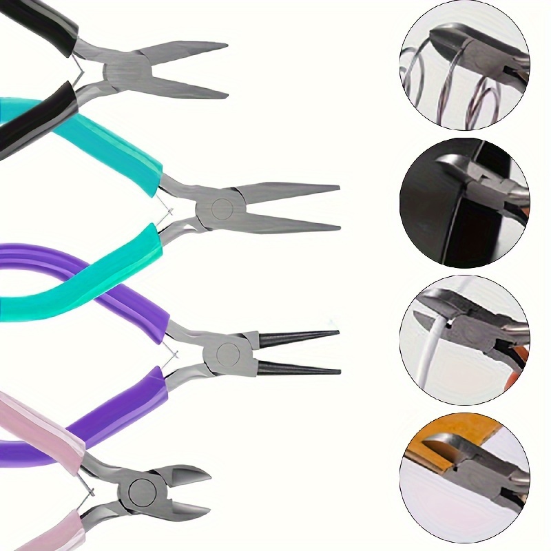 Steel Jewellery Pliers Set Including Wire Round Nose Pliers - Temu