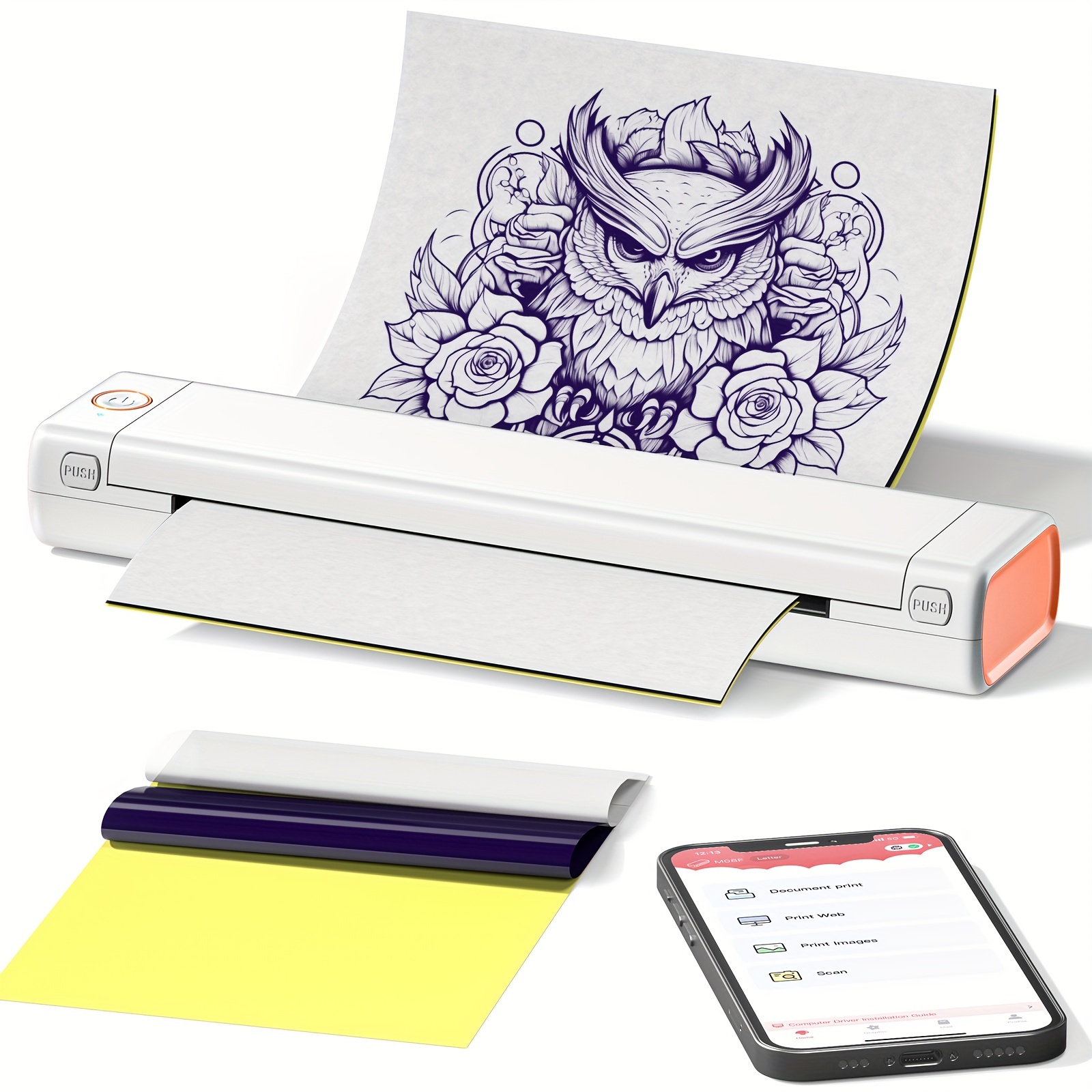 Kit de photocopieur thermique de transfert de tatouage sans fil de
