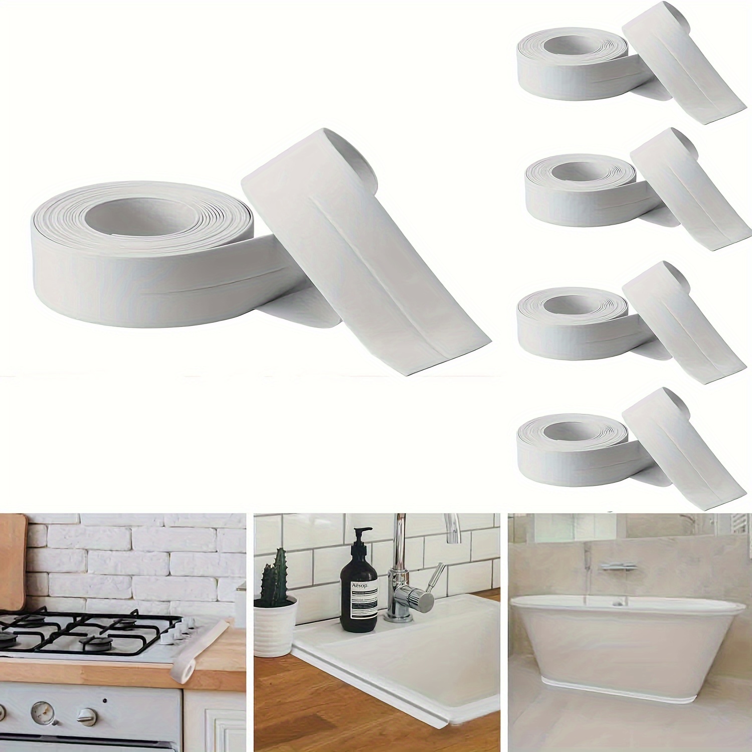 5 Stück Badezimmer Und Küchenfugenband Dichtungsstreifen PVC