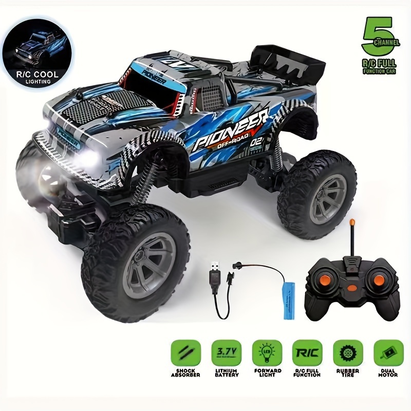 Tecnock RC Car Remote Control Car for Kids,1:18 20 KM/H 2WD RC Buggy,2.4GHz  Offroad Racing Car for 40 Mins Play, Gift for Boys and Girls (Blue)
