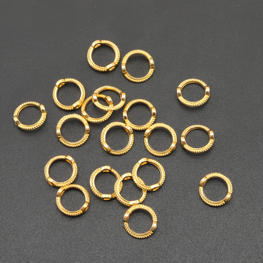 100 PCS Metal Brass Beads Oval Spacer Bead DIY Handmade