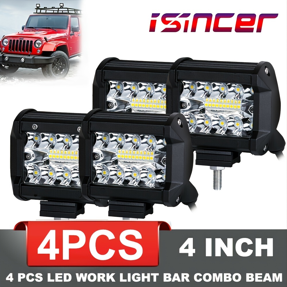 3rows Led Bar Led Light Bar Led Work Light Combo Auto - Temu