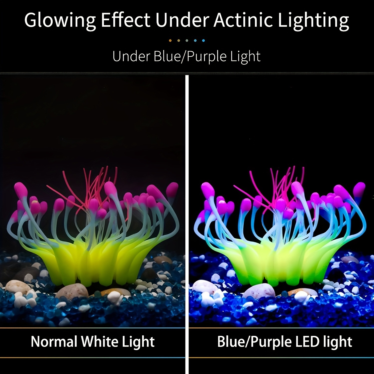 Vibrant Glow Corals And Plants Soft Silicone Flowers For - Temu