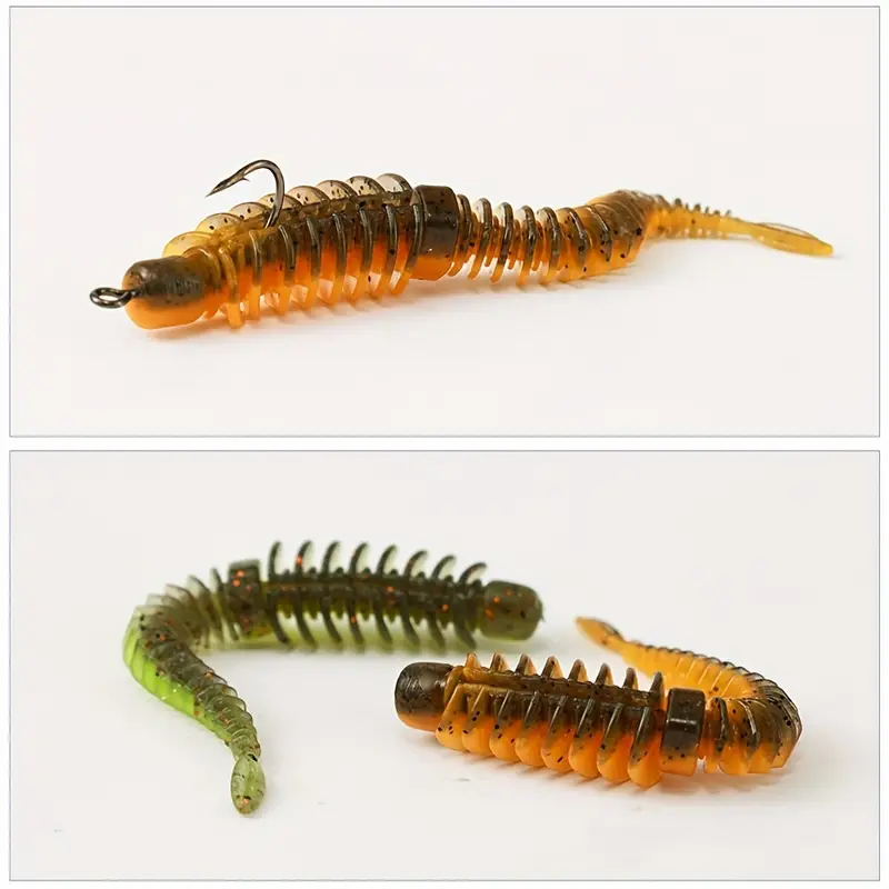 Jammas 20g/box Fishy Smell Fishing Soft Lures Earthworm Blood Worms Maggots  Sea Worm Artificial Carp Fishing Accessories - (Color: Earthworms)