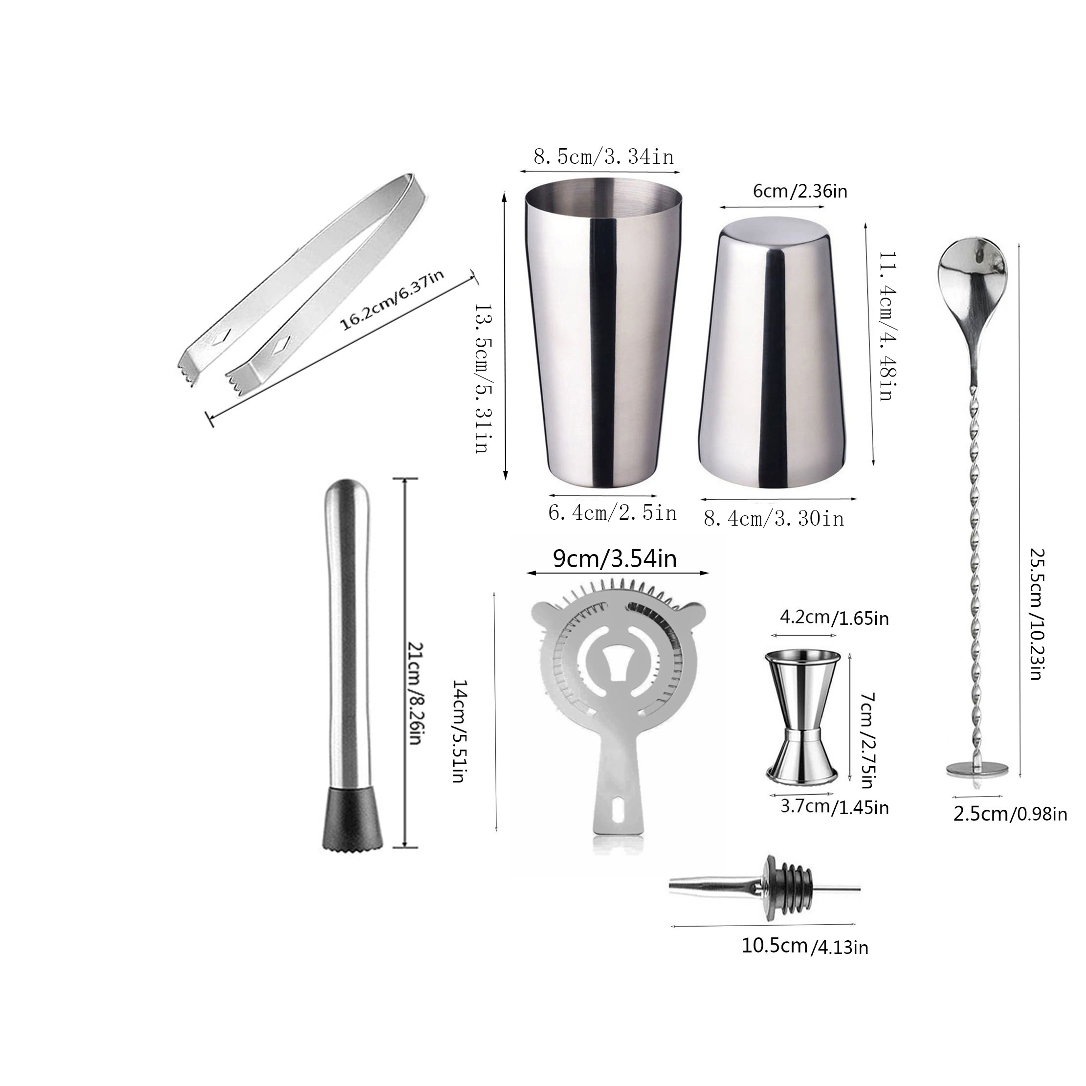 Metal Bartending Tools Cocktail Shaker Bartender Kit - Temu