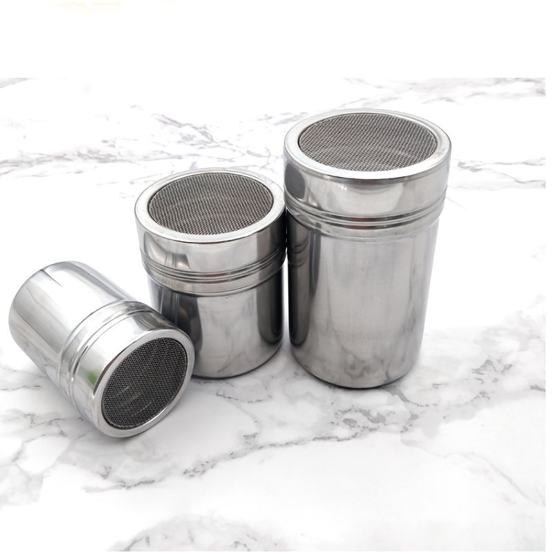 Stainless Steel Powder Shaker Set Chocolate Shaker With - Temu