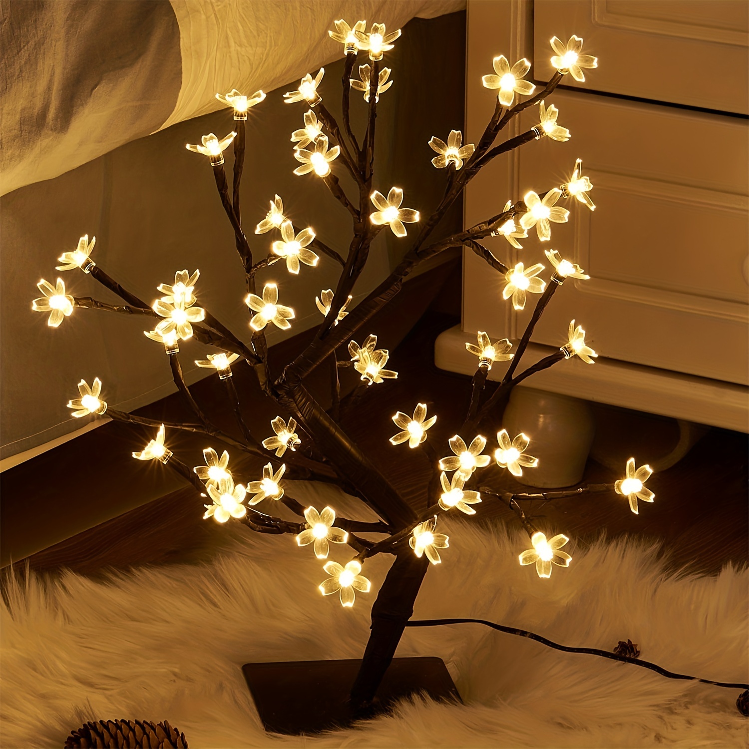 Bonsai Tree Led Light Room Decor Night Light Usb Small - Temu