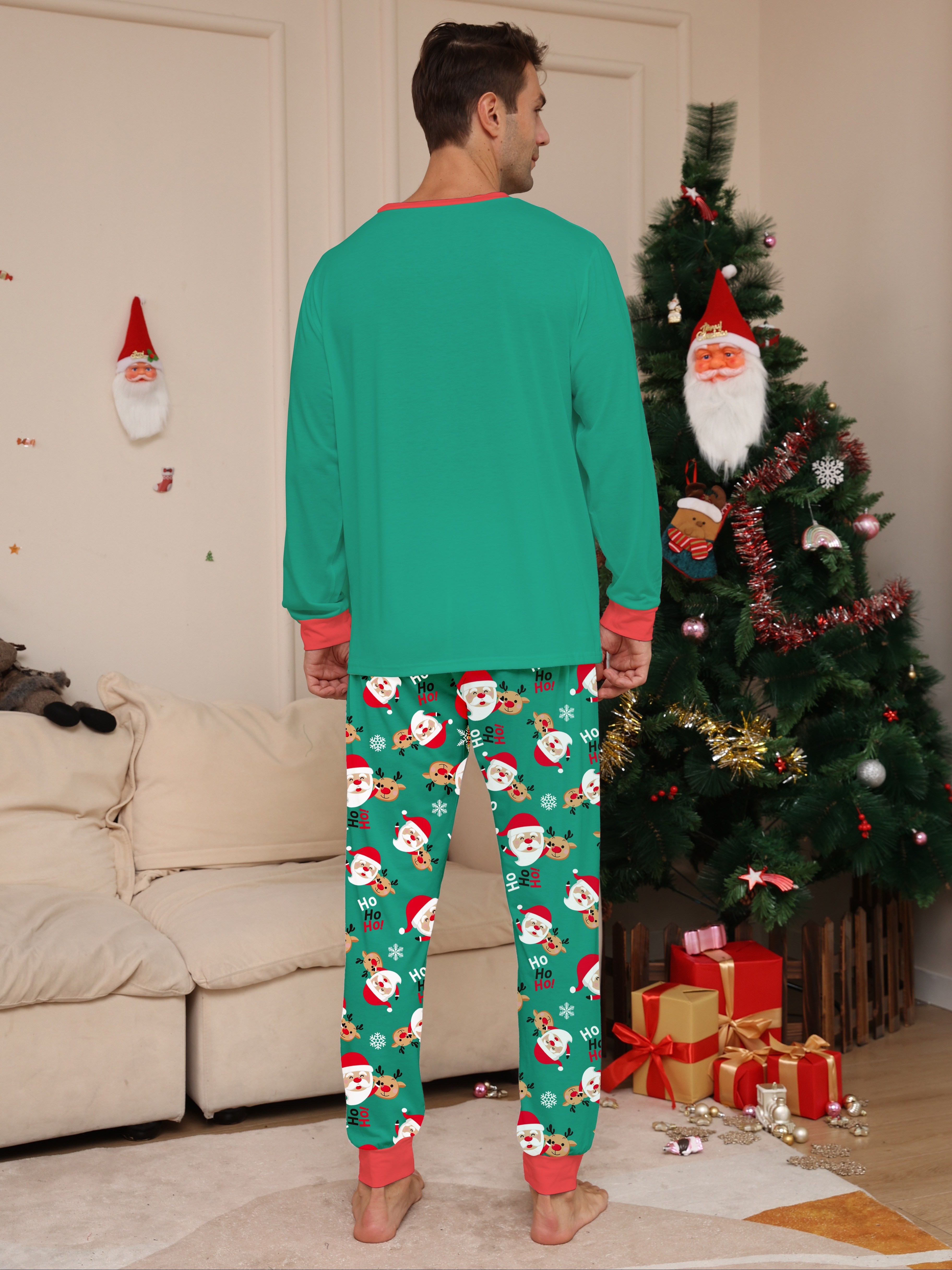 Men's Trendy Casual Christmas Pajamas Sets Santa Claus - Temu Canada