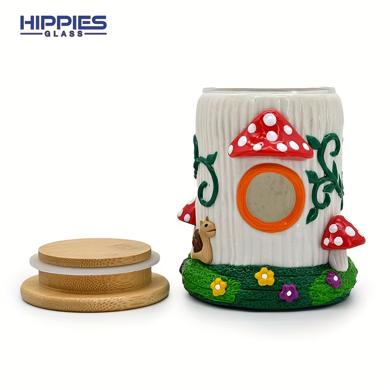 3d Handmade Soft Clay Storage Jar Cute Mushroom Theme Sealed - Temu
