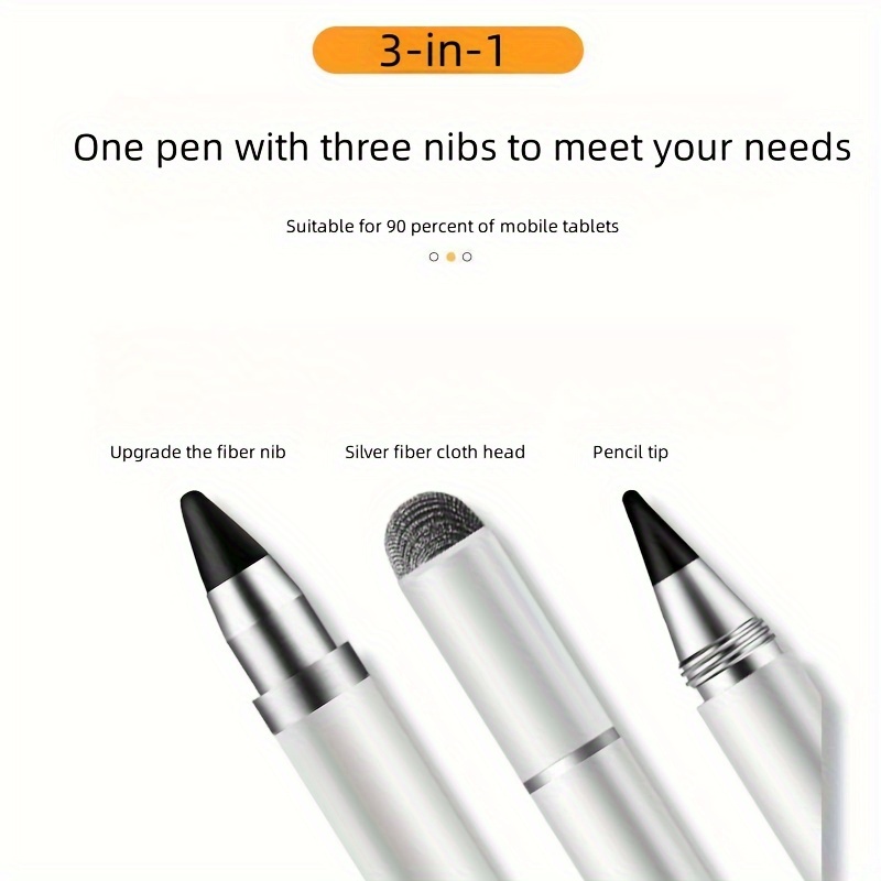 3 in 1 Stylus Pen For iOS Android Touch Pen Drawing Capacitive