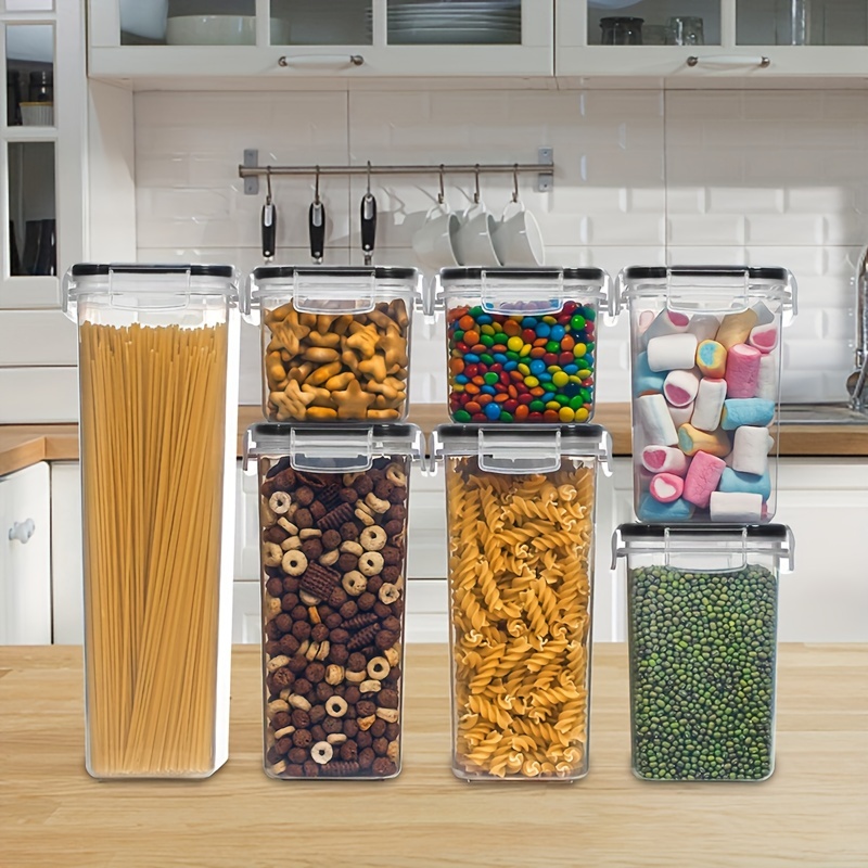 7pcs Kitchen Sealed Jar Storage Set for Grains Refrigerated Odorless