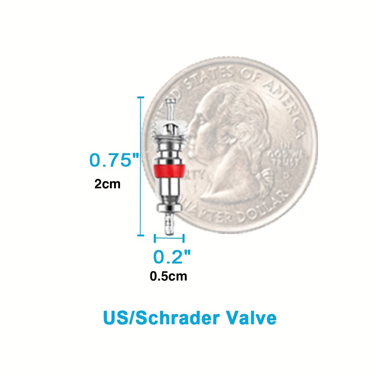 Tire schrader clearance valve