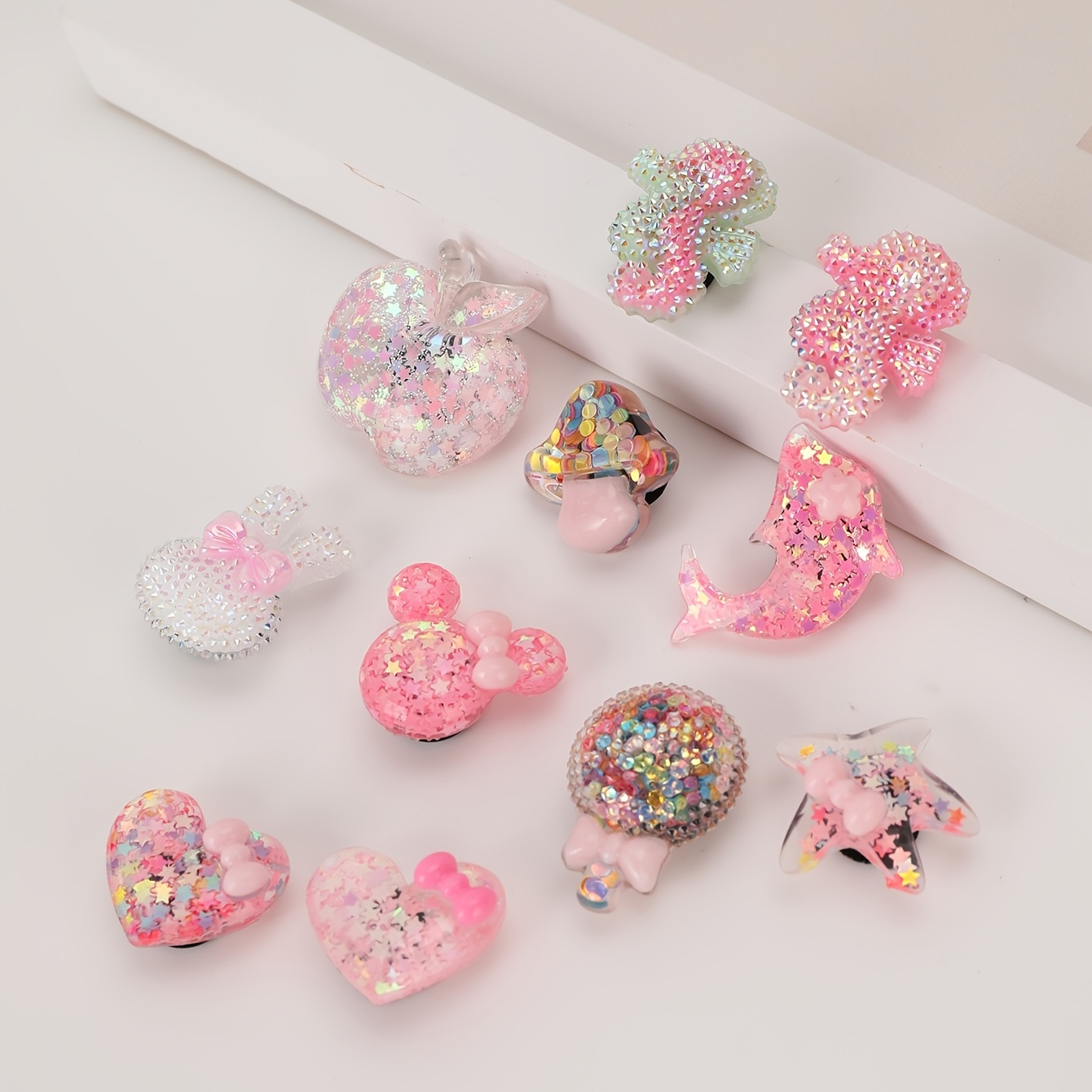 Resin Shoe Decoration Charms Cute Flower Heart Animals - Temu