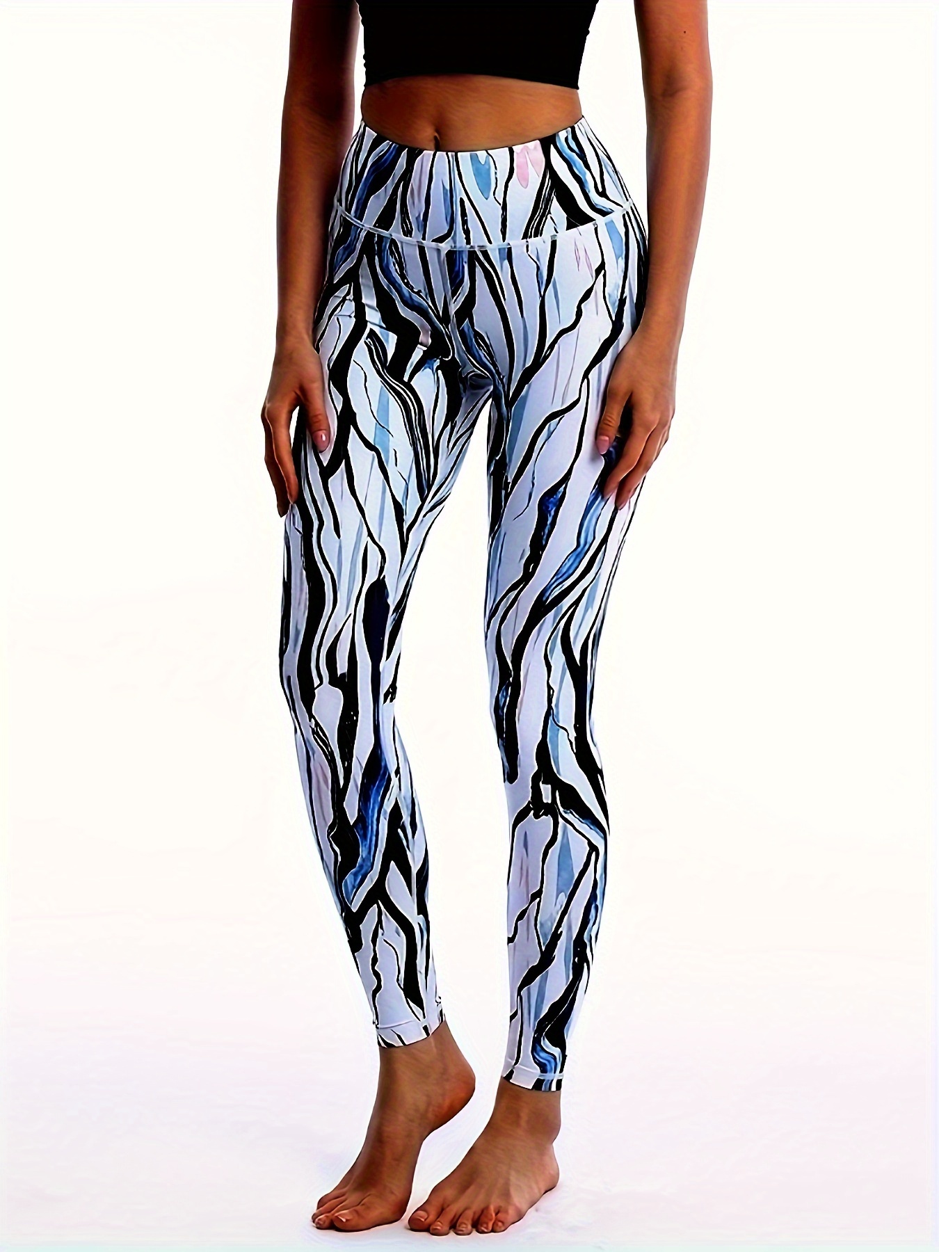 Butt A Fly Zebra Print Eco-Friendly Yoga Pants
