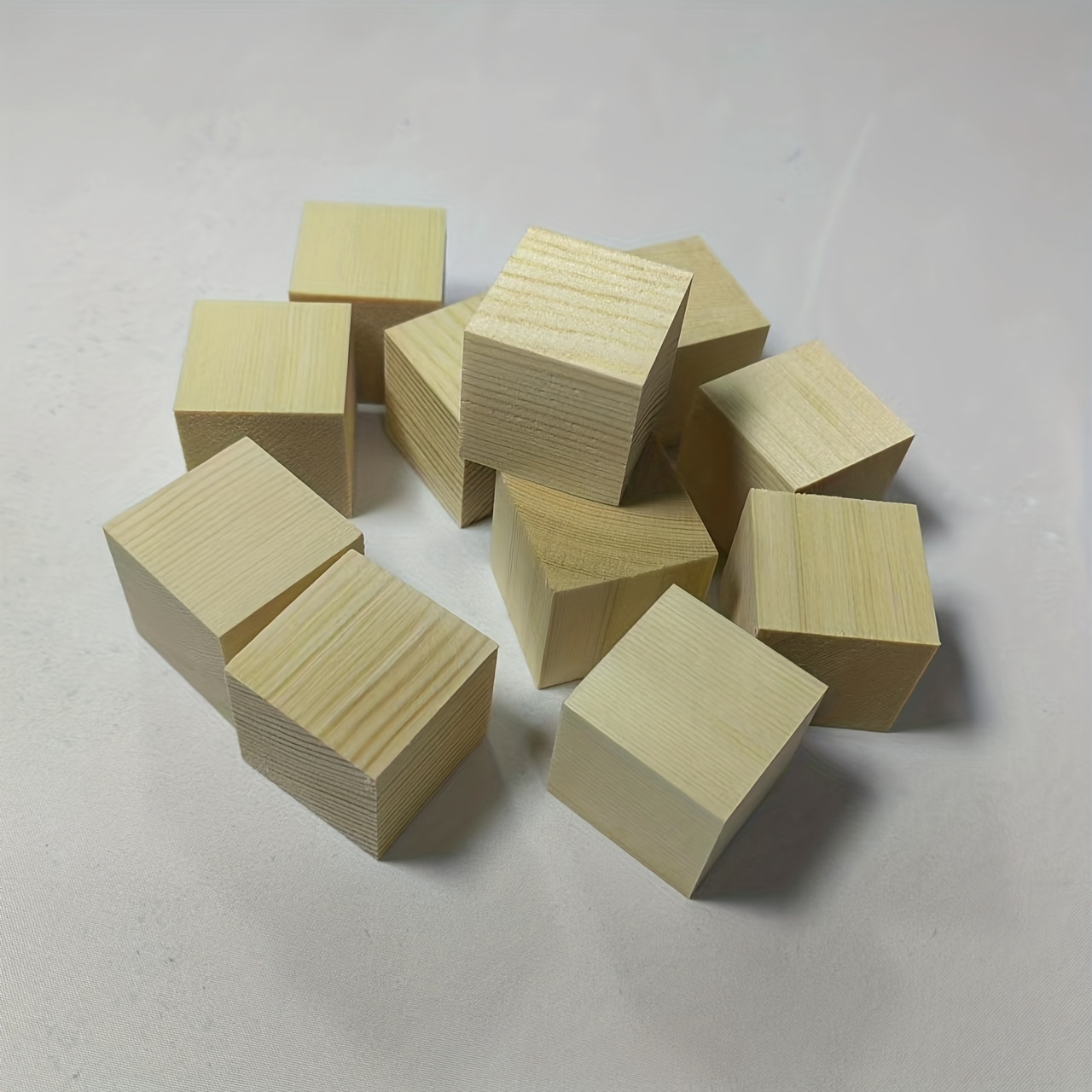 20 Pack 2 Inches Unfinished Wood Cubes Blocks - Natural Wooden Square  Blocks Great for Crafts Making