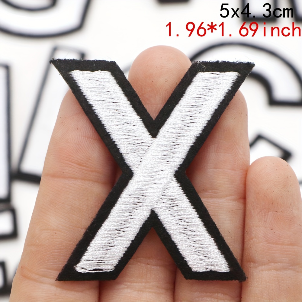 English Alphabet Letters Mixed Embroidered Sew on Iron on Patch for Clothes  