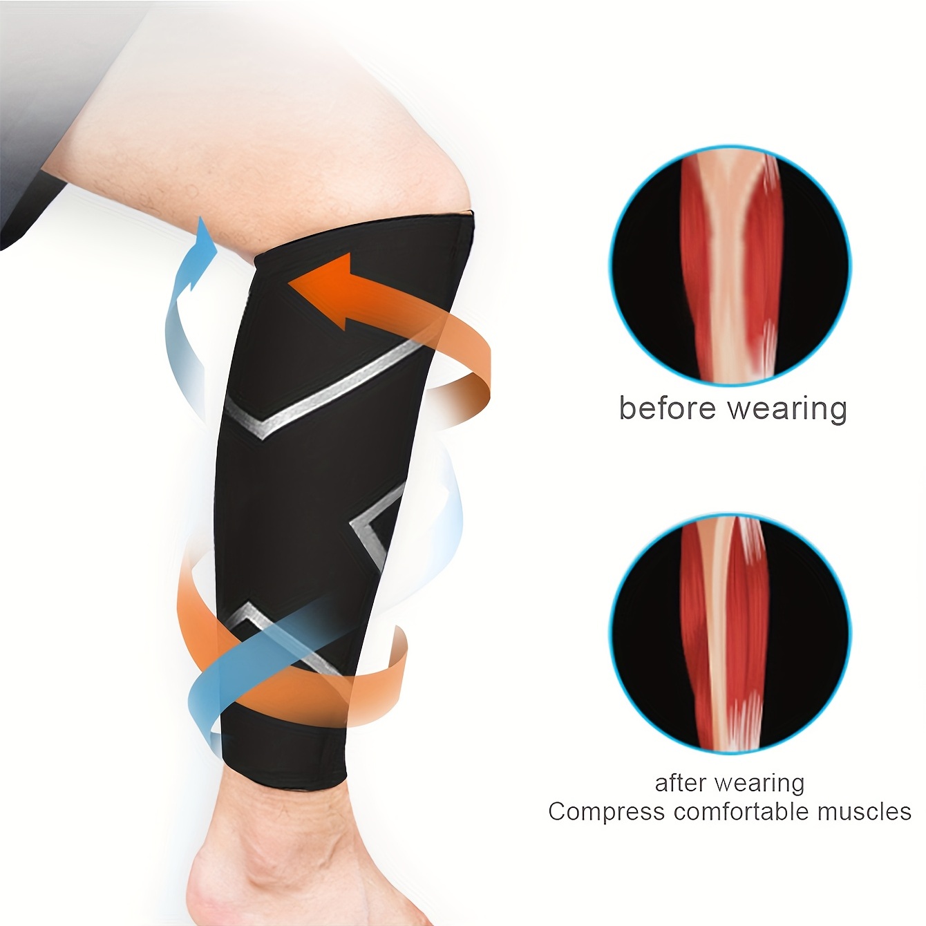 Sporty Compression Leg Sleeve Varicose Vein Prevention Leg - Temu Canada