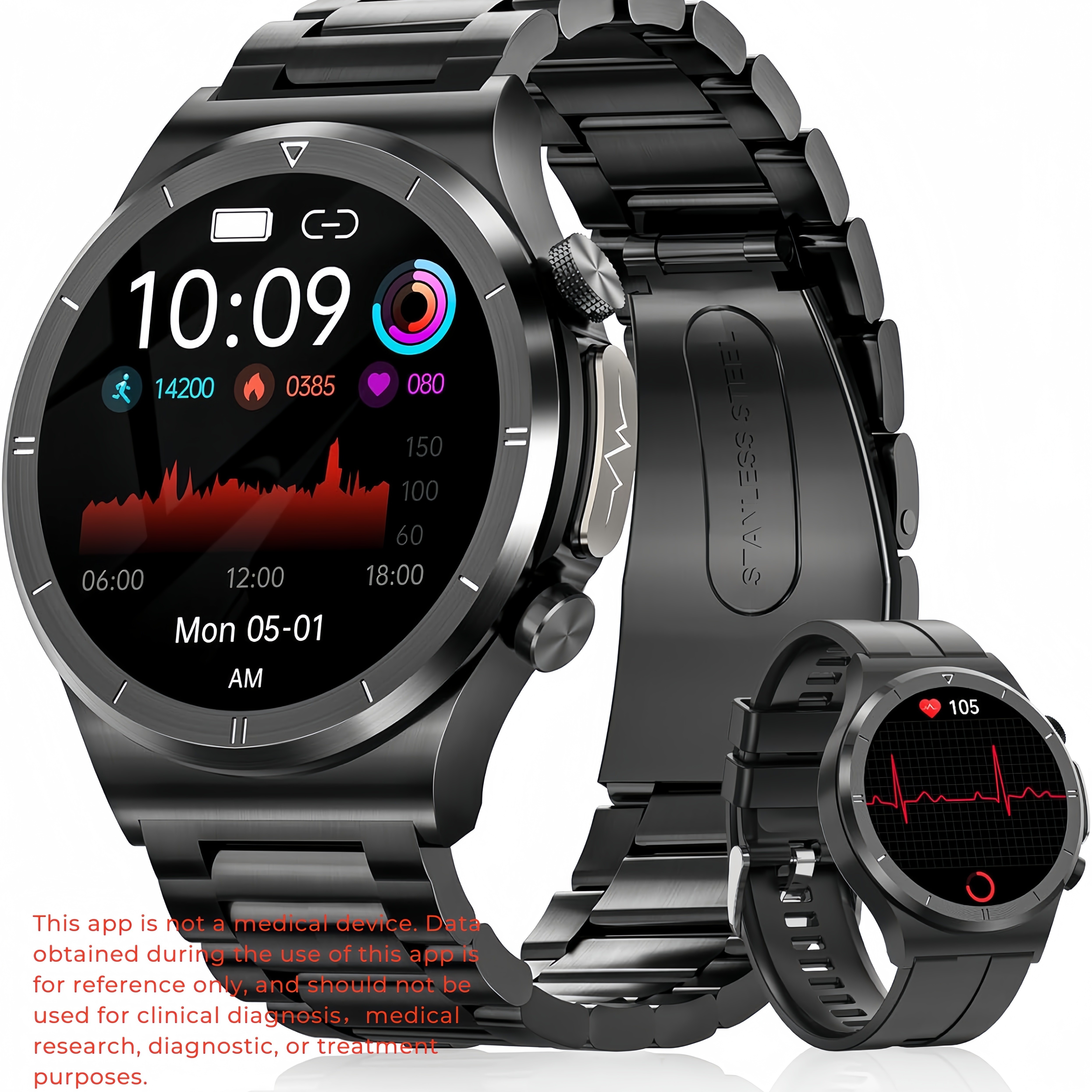 N22 2 in 1 Smartwatch with Earbuds 1.96 Inch NFC Smart Sport  Watch Health Monitor TWS Music MP3 Speaker HiFi Stereo Wireless Headset  Combo (Orange) : Electronics