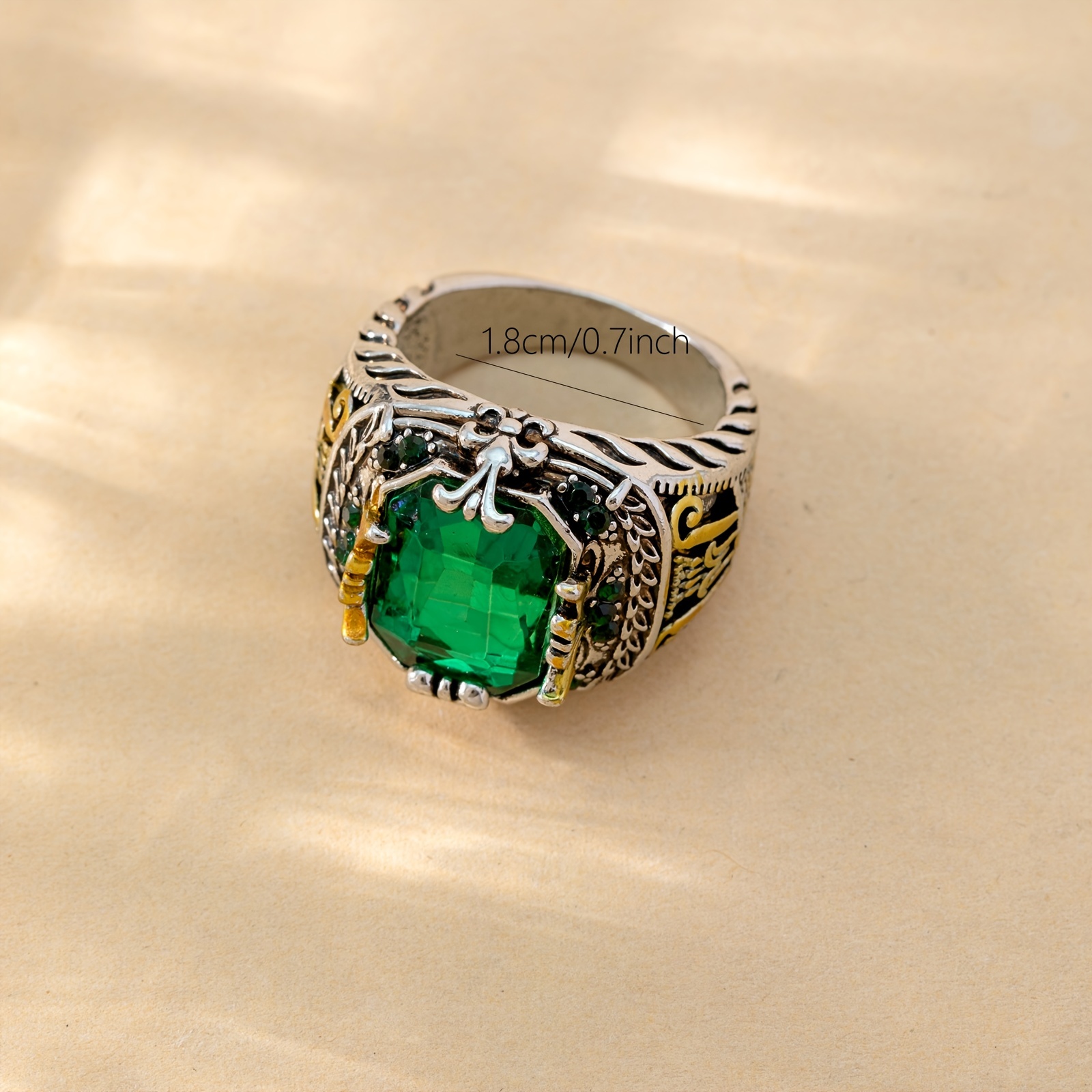 Men's Vintage Silver Plated Irregular Geometric Ring