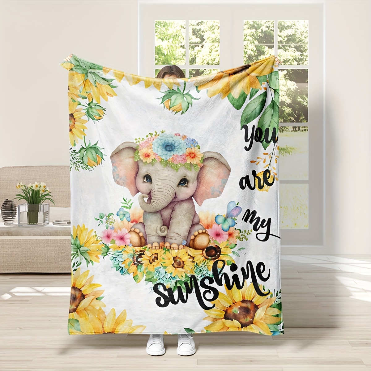 Elephant discount sunflower blanket