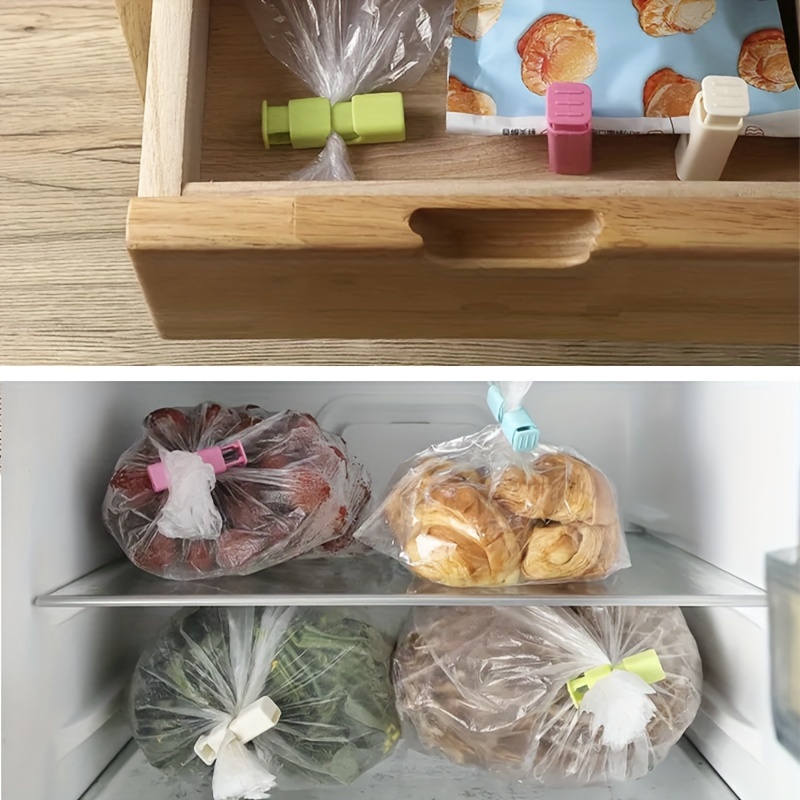 Squeeze And Lock Bread Bag Clips For Food Storage, Food Clips For Bags, Bread  Clips, Plastic Bag Clip, Bag Closure Clips