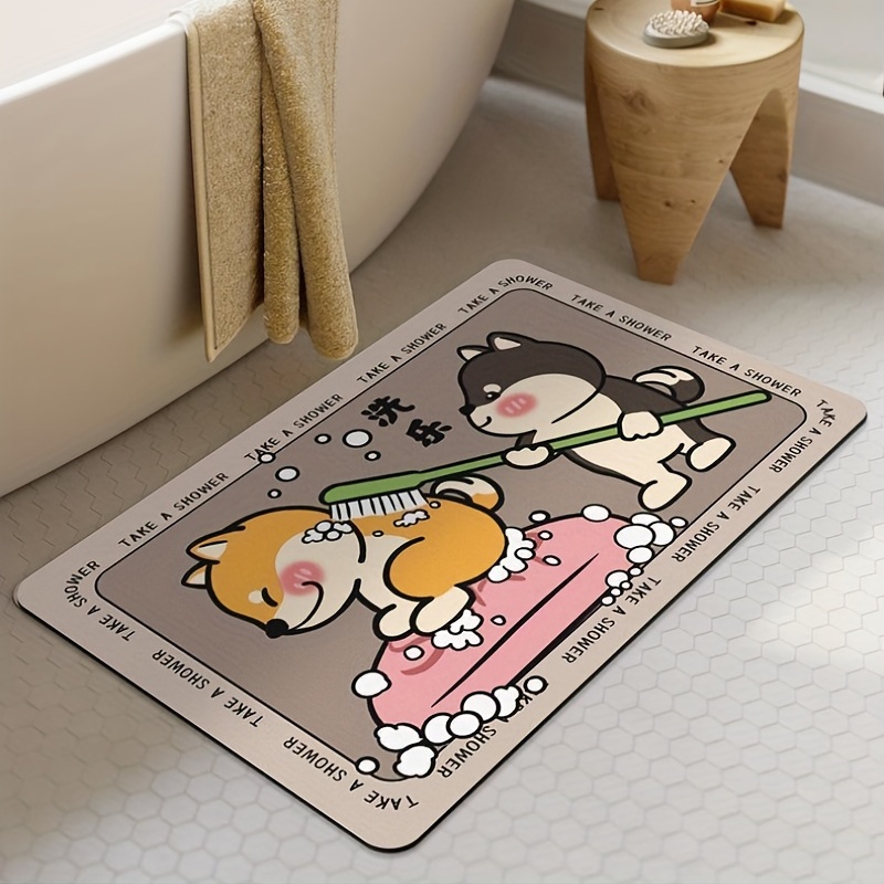 Cartoon Cute Animal Superabsorbent Quick Dry Silicone Floor - Temu