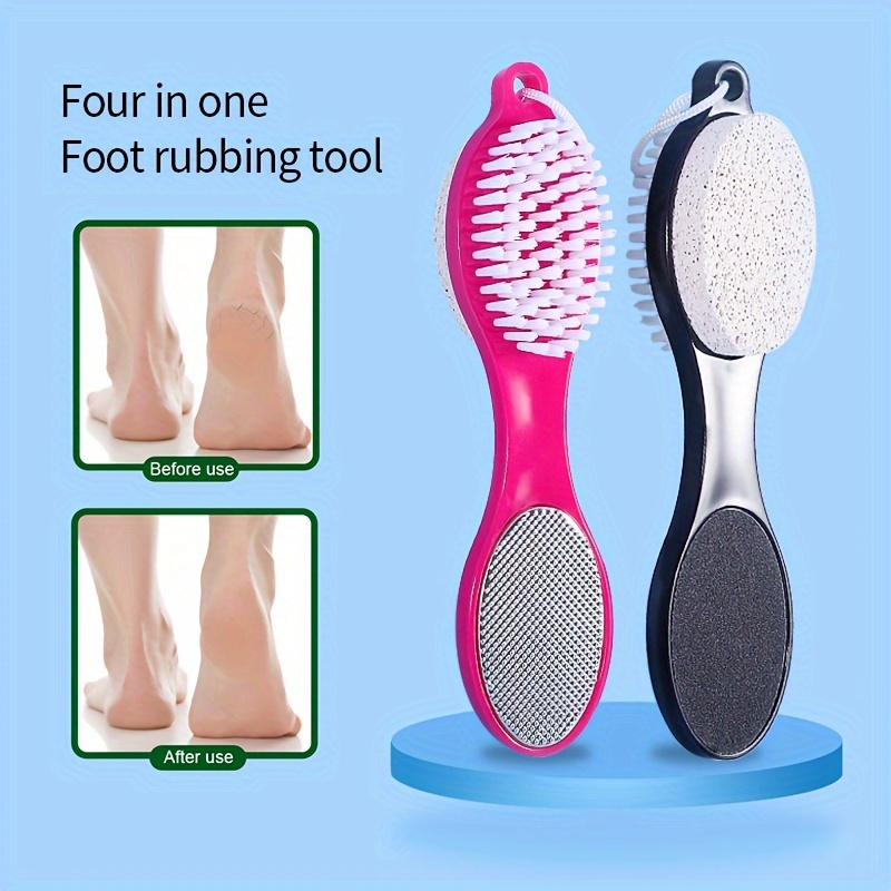 

Multi Purpose 4 In 1 Feet Pedicure Tools With Foot Scrubber, Pumice Stone For Feet, Pedicure Tools Hard Skin Callus Remover For Feet And Hands