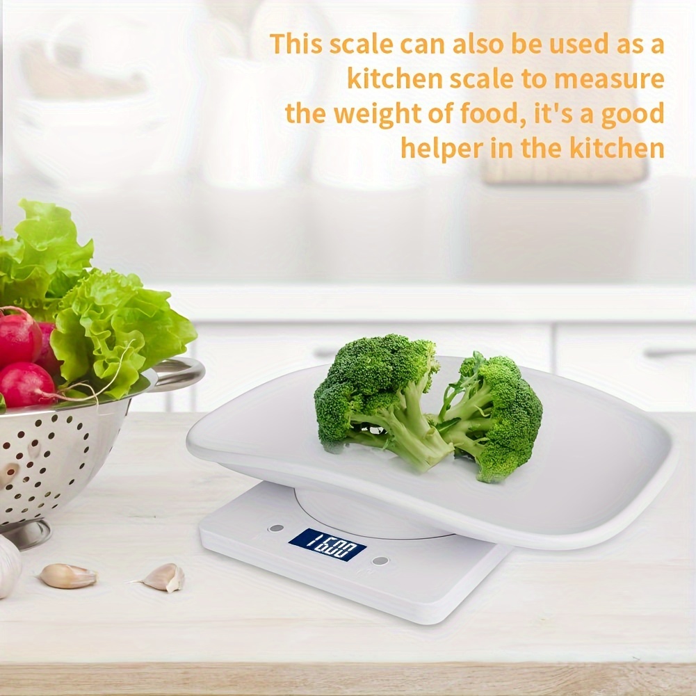 Digital Pet Scale Small Animal Weight Scale with Tape Measure  Multifunctional Kitchen Food Scales Portable LCD Electronic Scales for