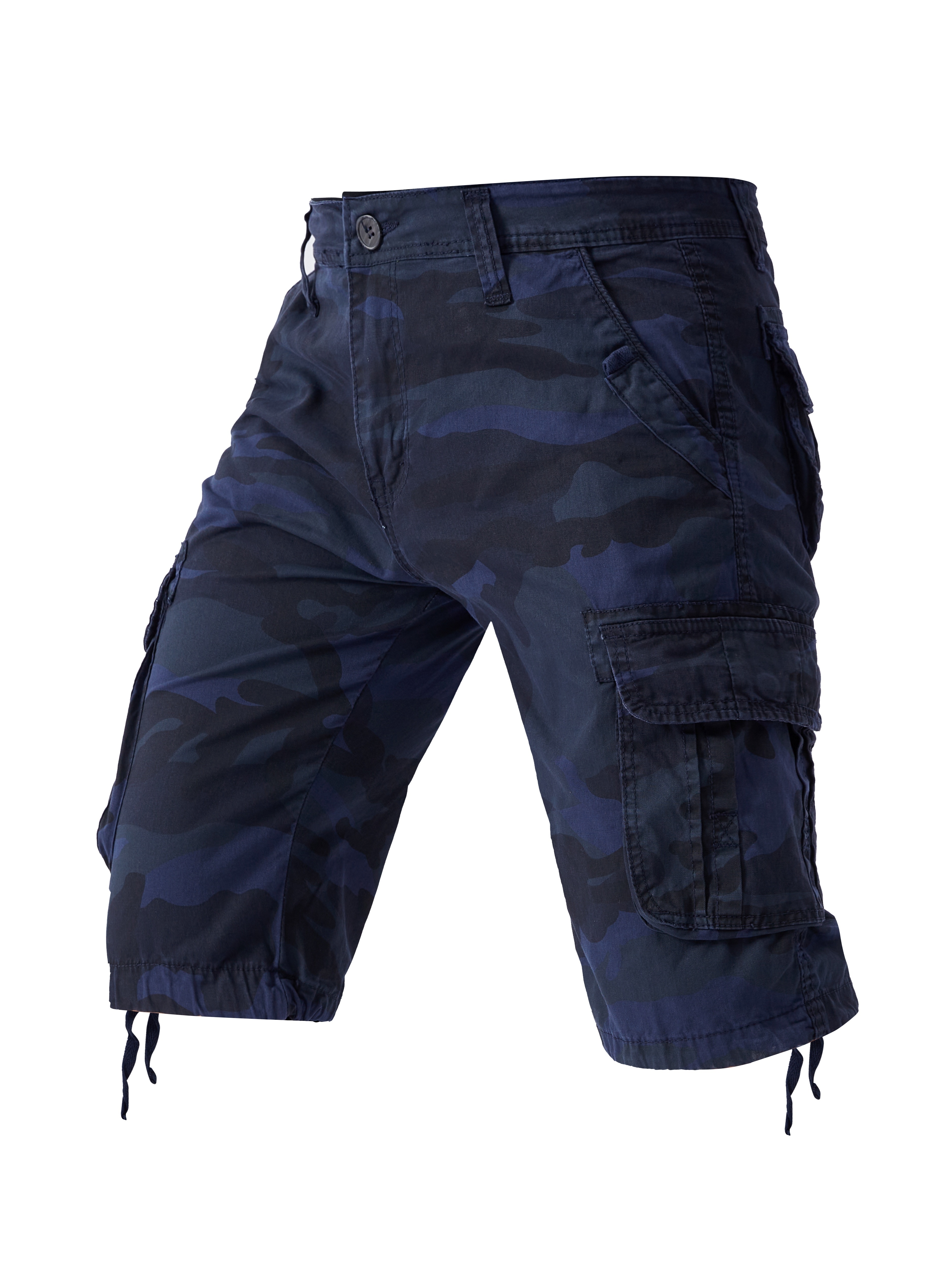 Short court Coton Marine pour Homme en Coton coloris bleu