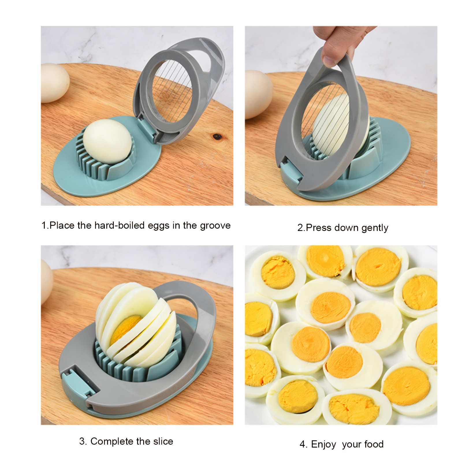 Egg Slicer, Egg Slicer for Hard Boiled Eggs, Stainless Steel Wire