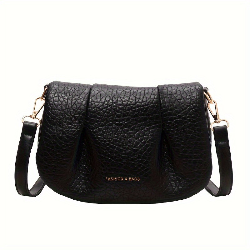 Black Soft Leather Flap Shoulder Bag Messenger Bags for Women