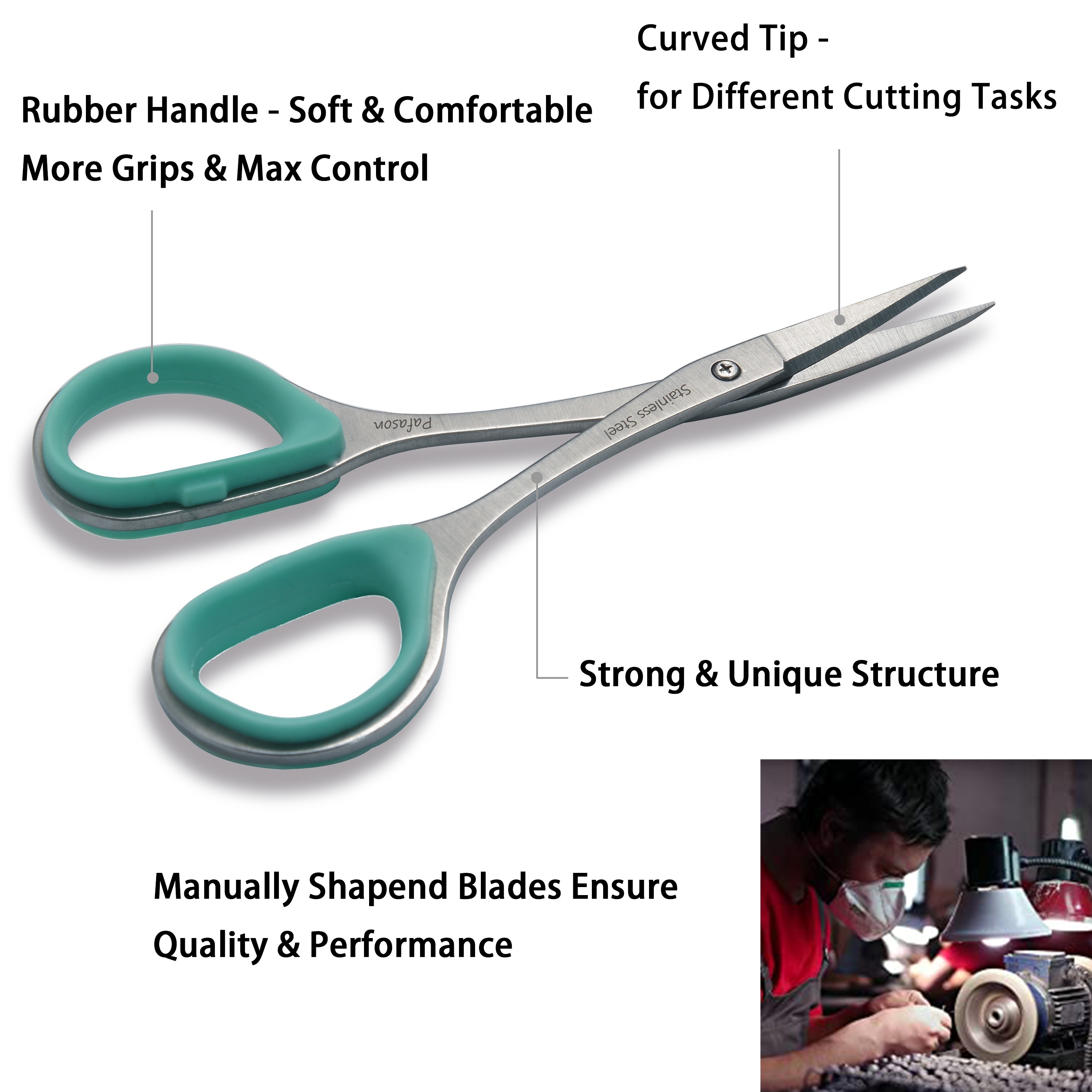 Sharpest Precise Stainless Steel Curved Straight Thread Yarn - Temu