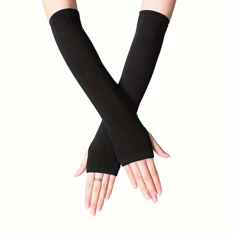 Opera Fingerless Gloves Black Trim Lace & Red Extra Long Evening Sleeves Womens Handmade Size XS - 3XL