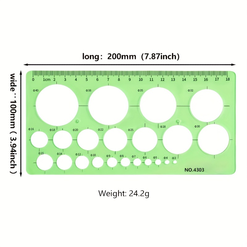  joaoxokp Circle Stencils for Drawing,2 Pack Circle Template  Measuring Geometry Ruler for School, Office, Building Formwork, Drawings  Ruler (2pcs) : Office Products