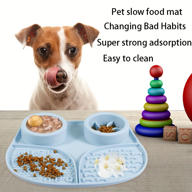 Pet Lick Silicone Mat For Dogs Pet Slow Food Plate Dog Bathing Distraction Silicone  Dog Sucker Food Training Dog Feeder Supplies - Temu