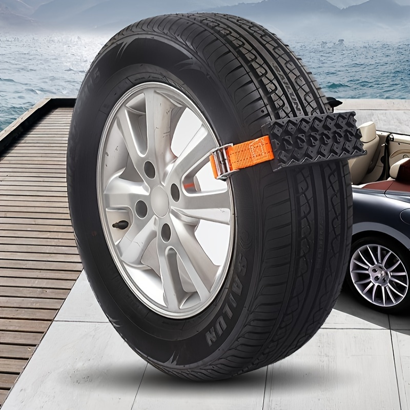 Portable Non-Slip & Sturdy Car Wheel Anti-Skid Pad Non-Slip Emergency Tire Traction  Mat