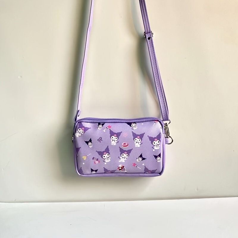 Hello Kitty Kuromi Melody Double Zipper Bag Y2k Cute - Temu
